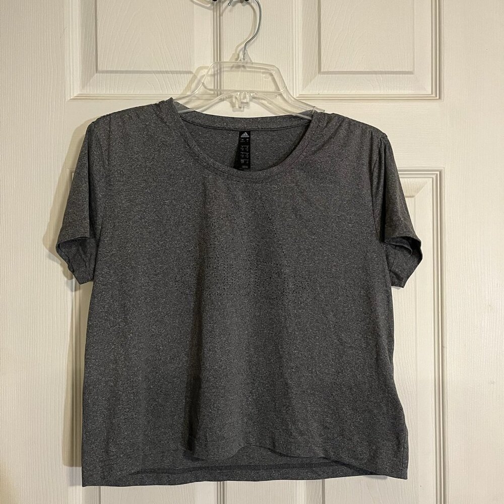 Adidas Grey Crop Top S
